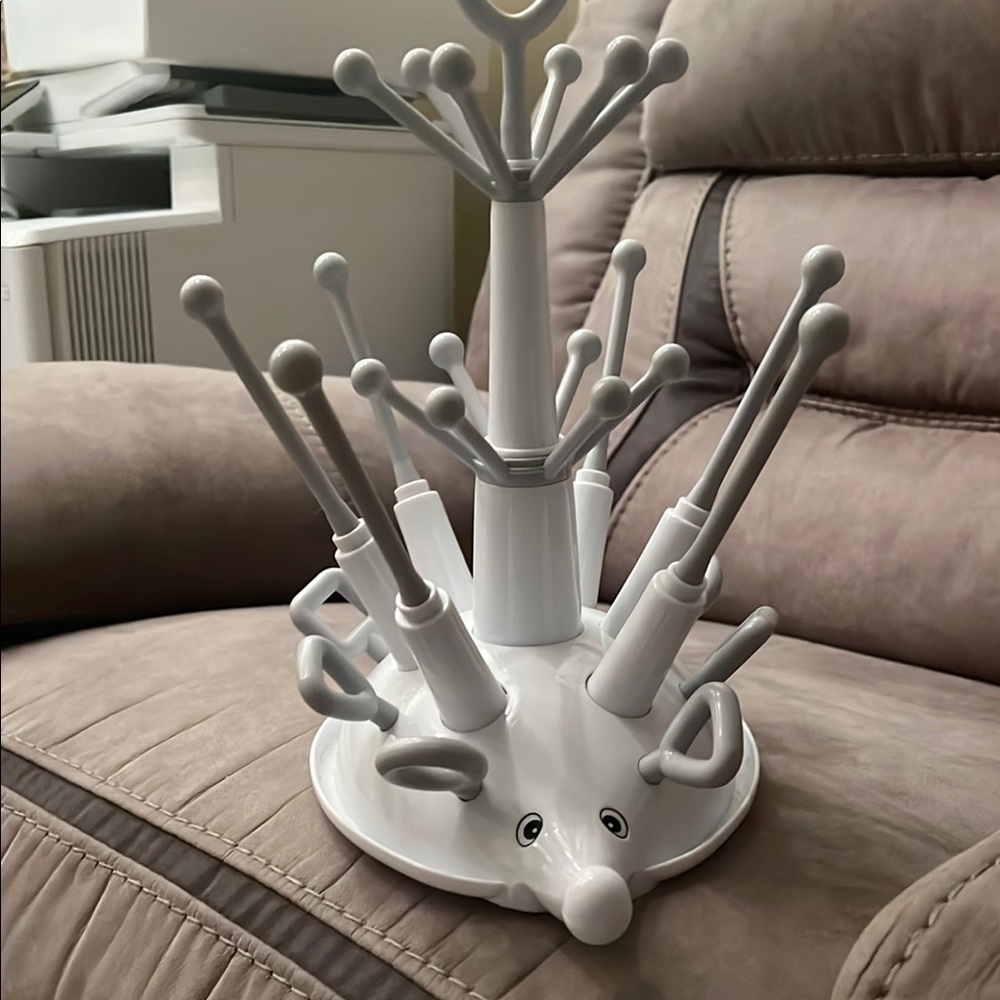 Cute White Hedgehog Utensil Holder